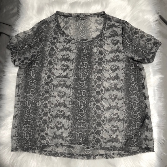Women’s H&M snake print chiffon top size 10 - Picture 3 of 4